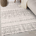 Stylish Geometric Rug for High Traffic Areas 3'3 x 5' Gray