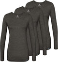 Adar Underscrubs for Women 3 Pack - Long Sleeve Comfort Tee Perfect