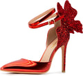 Fashion High Heels Butterfly Back Sexy Stiletto Pumps - Sparkly 4.52in