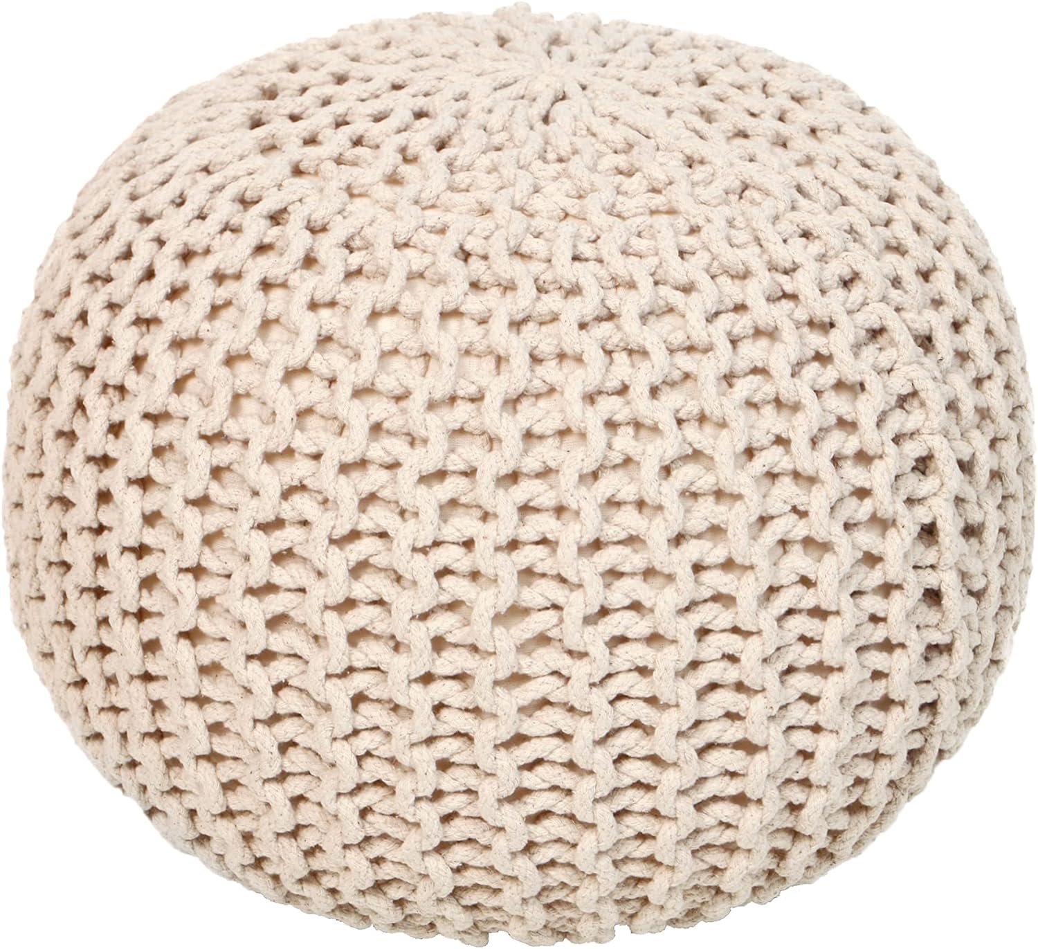 REDEARTH Round Pouf Ottoman - Handmade Boho Footrest for Home