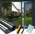 One Way Window Privacy Film Black Silver 35.4in x 118in - Daytime