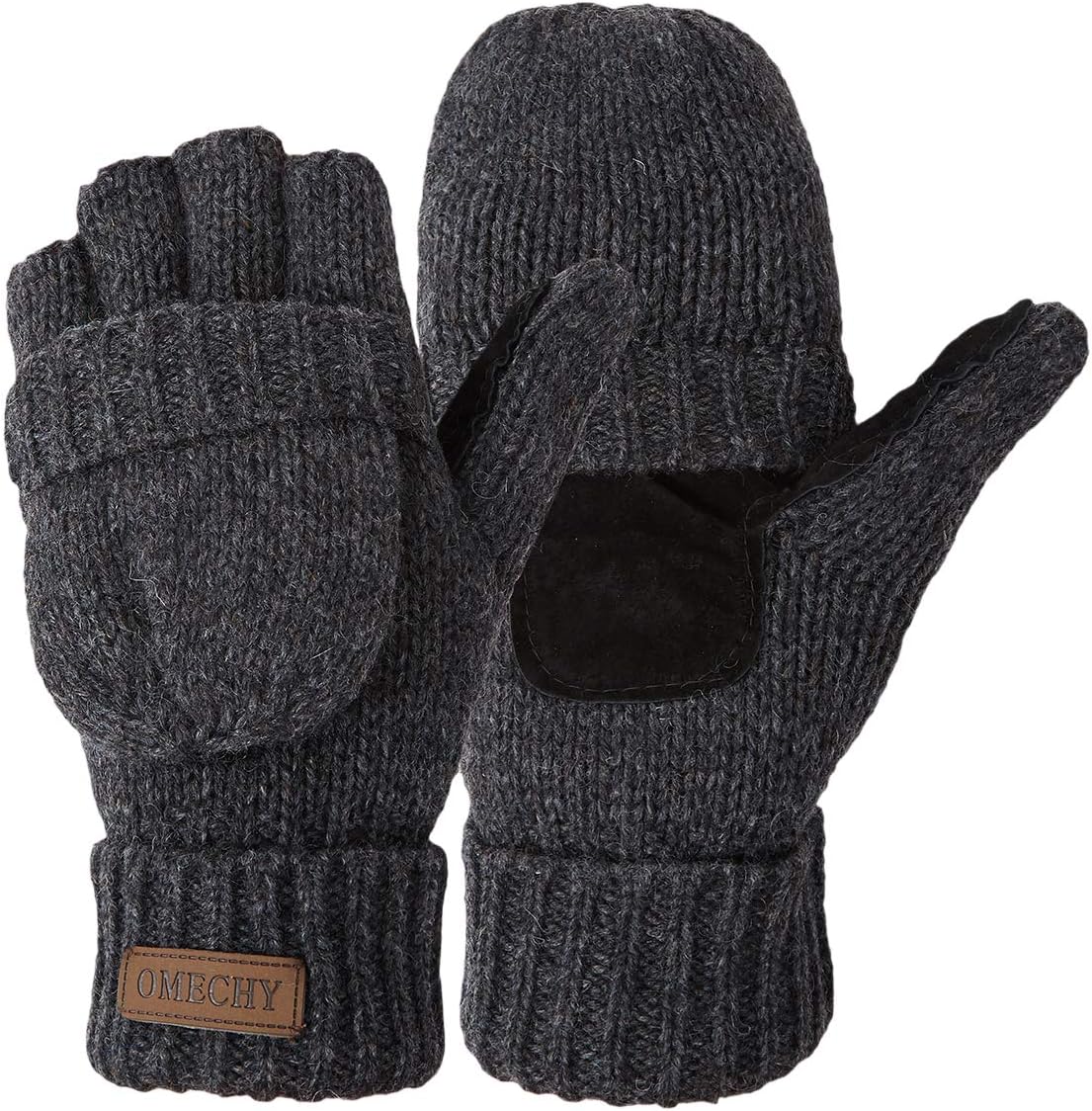 OMECHY Knitted Wool Fingerless Gloves: Ultimate Warmth!