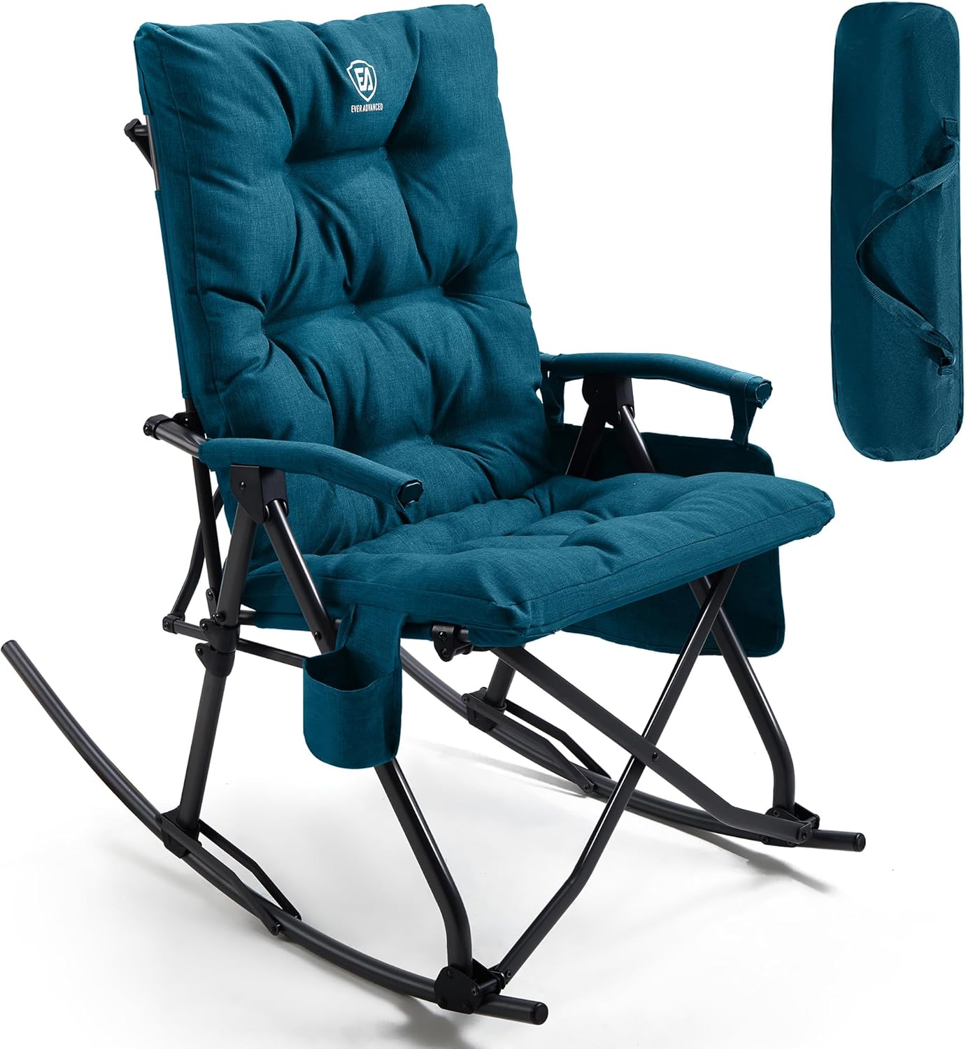 Oversized Rocking Camping Chair for 400lbs, Green