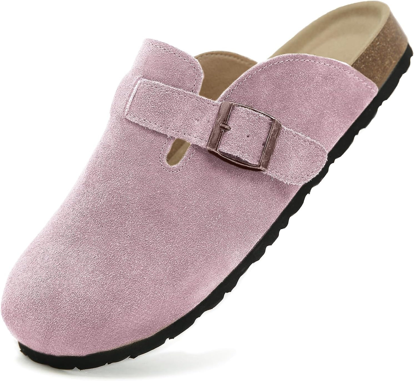 Dumalum Suede Clogs for Women and Men - Adjustable Comfort Mules