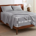 Bedsure Deep Pocket California King Sheet Set - Cool, Secure Fit