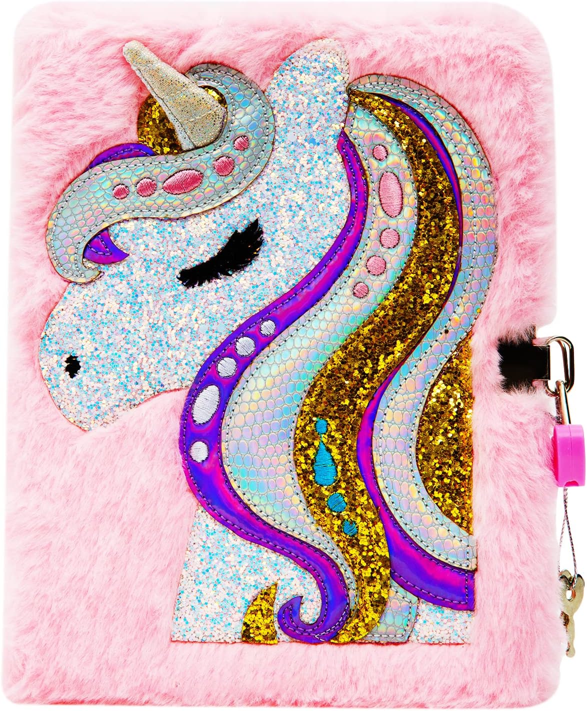 Plush Unicorn Diary with Lock - Perfect Gift for Girls 6-8