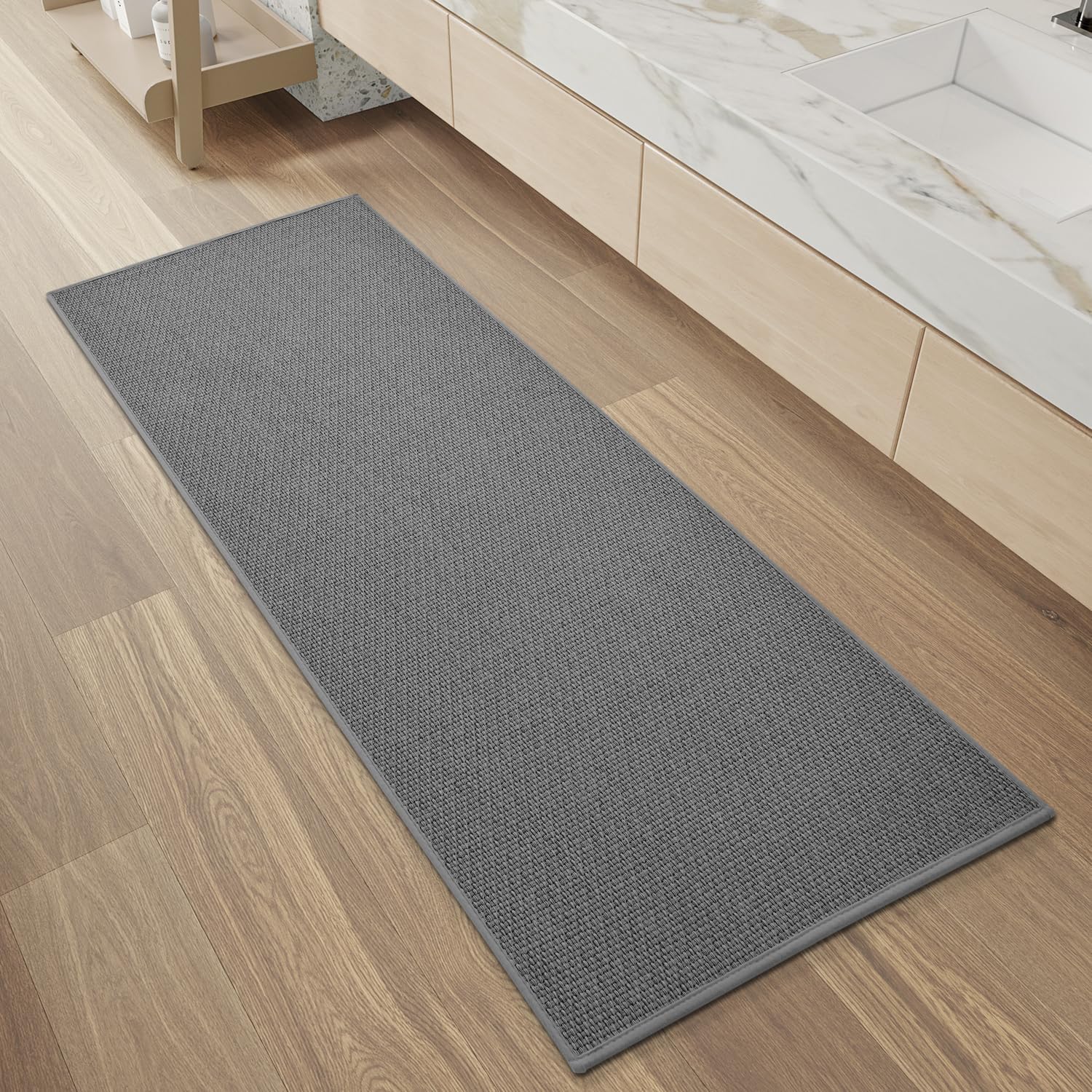 PADOOR Non-Slip Bath Mat with Rubber Backing for Safety