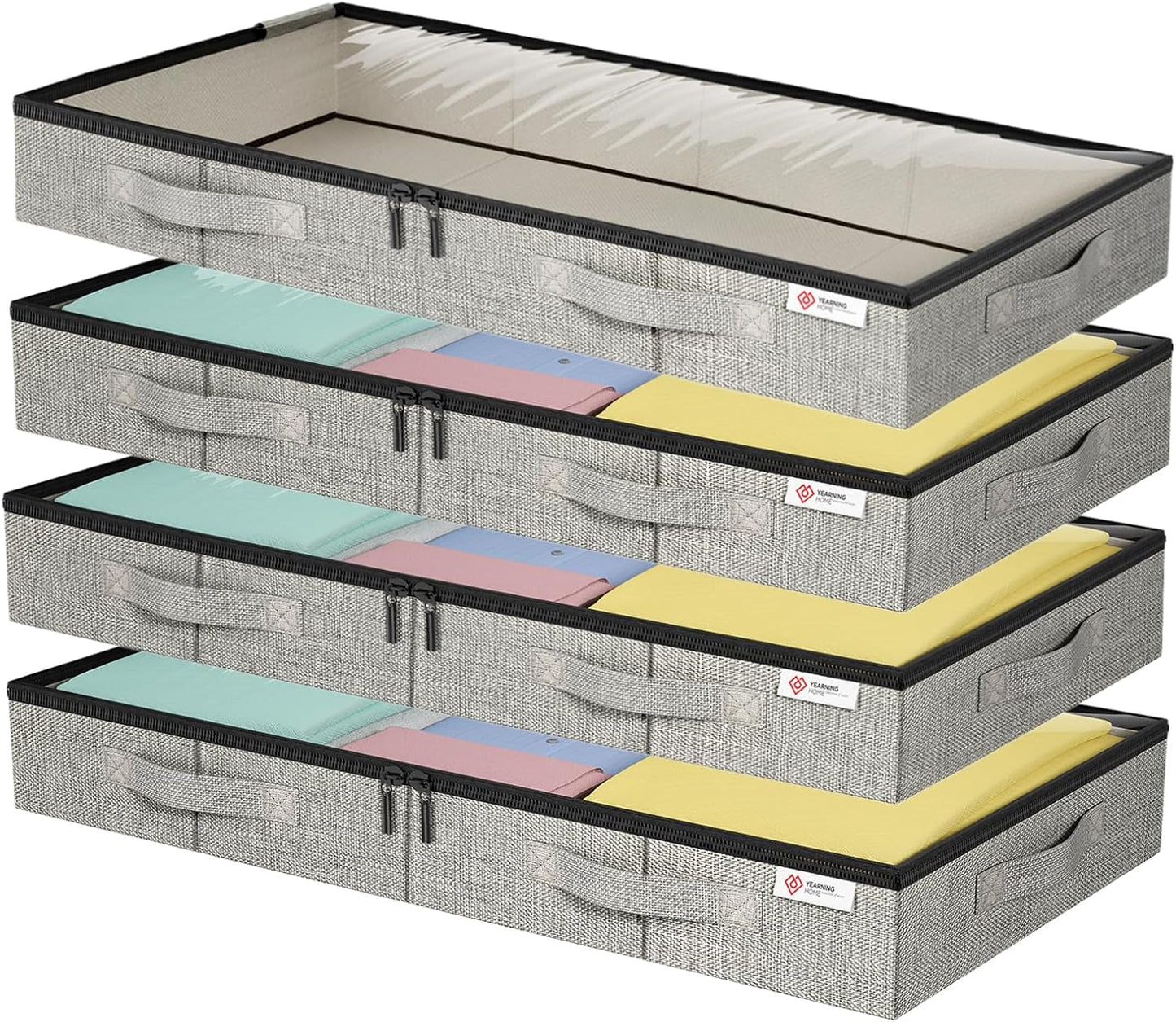 Under Bed Storage Containers for Clothes, Blankets, and More