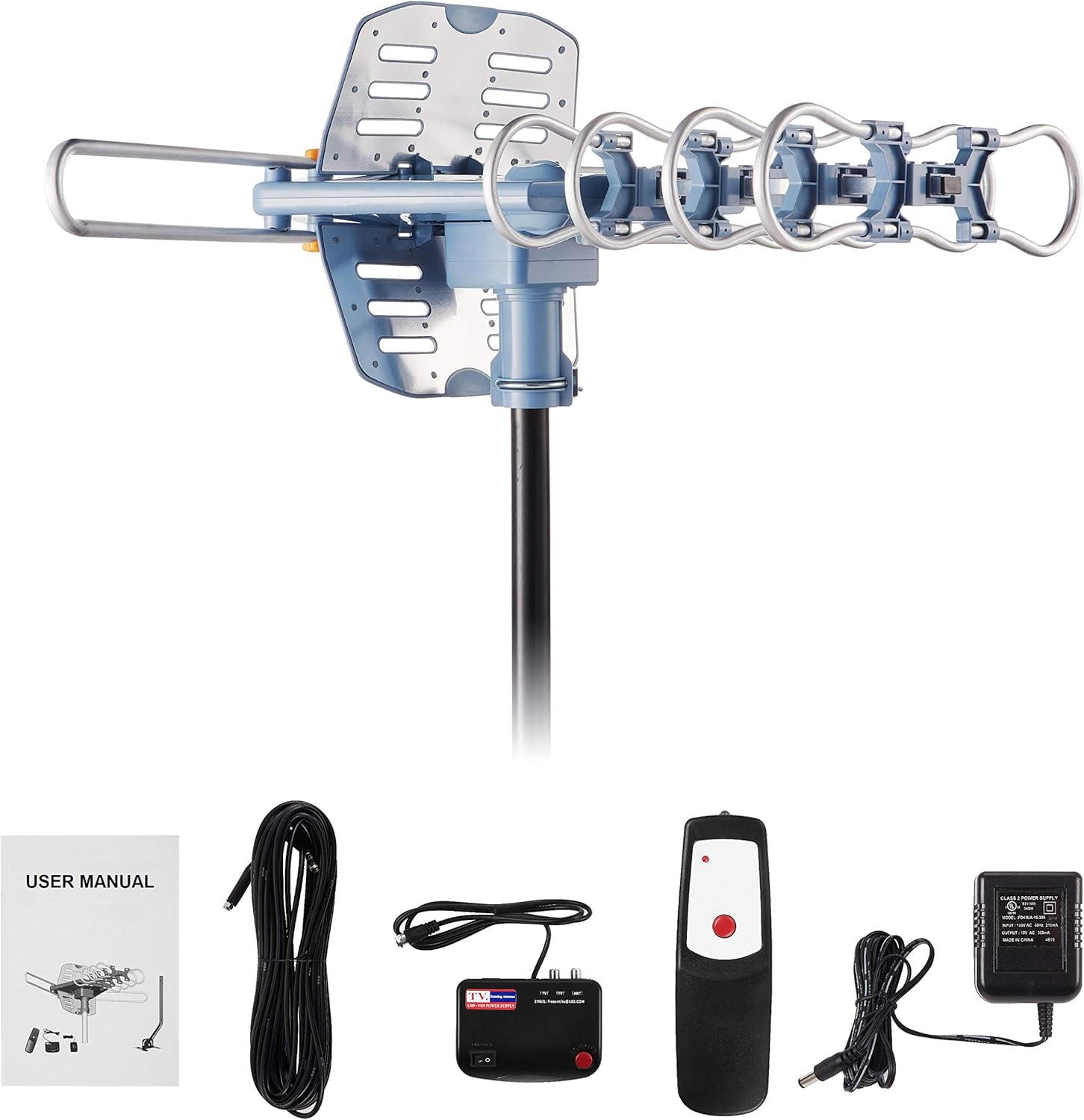 Outdoor Antenna with 150 Mile Range and 360 Degree Rotation
