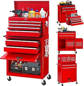 INTERGREAT 8 Drawers Tool Chest with Wheels for Easy Storage