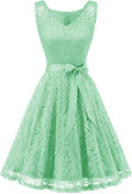 Gorgeous Floral Lace Dress with V Neck for Special Events