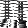 Dock Cleats 6 in Black Electrophoretic Coated - Heavy Duty Cleat