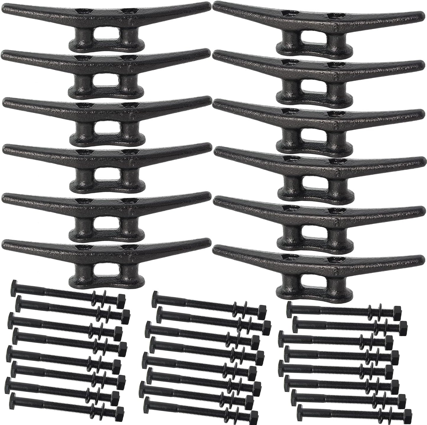 Dock Cleats 6 Inch with Hardware for Secure Boat Tying