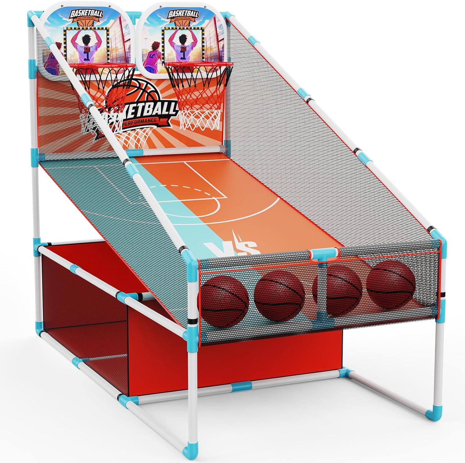 2-Player Arcade Basketball Game Set with LED Scoreboard Fun