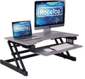 32in Height Adjustable Standing Desk Converter - Dual Monitor Riser