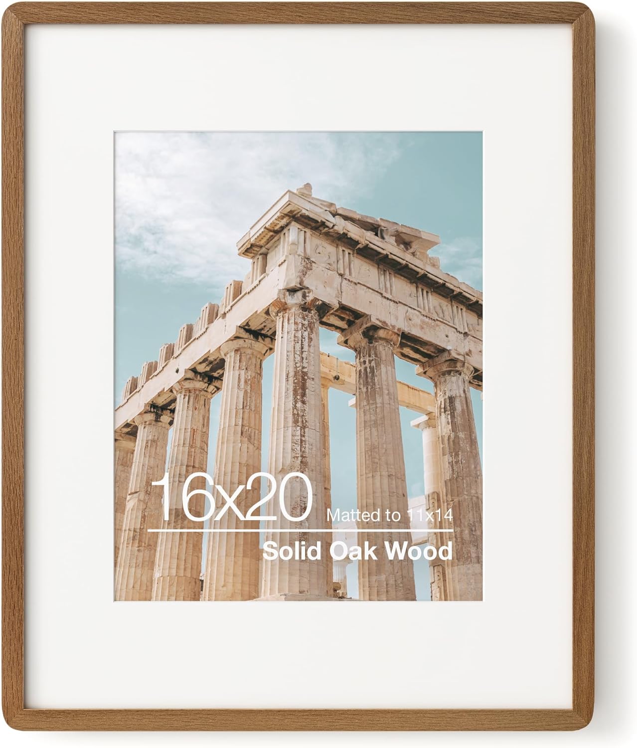 16x20 Picture Frame in Solid Oak Wood for Stylish Displays