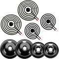 Porcelain Drip Pan and Electric Burner Set 6in & 8in - Stove