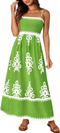 Floral Sundress Spaghetti Strap Maxi Dress - Flowy Boho Summer Formal