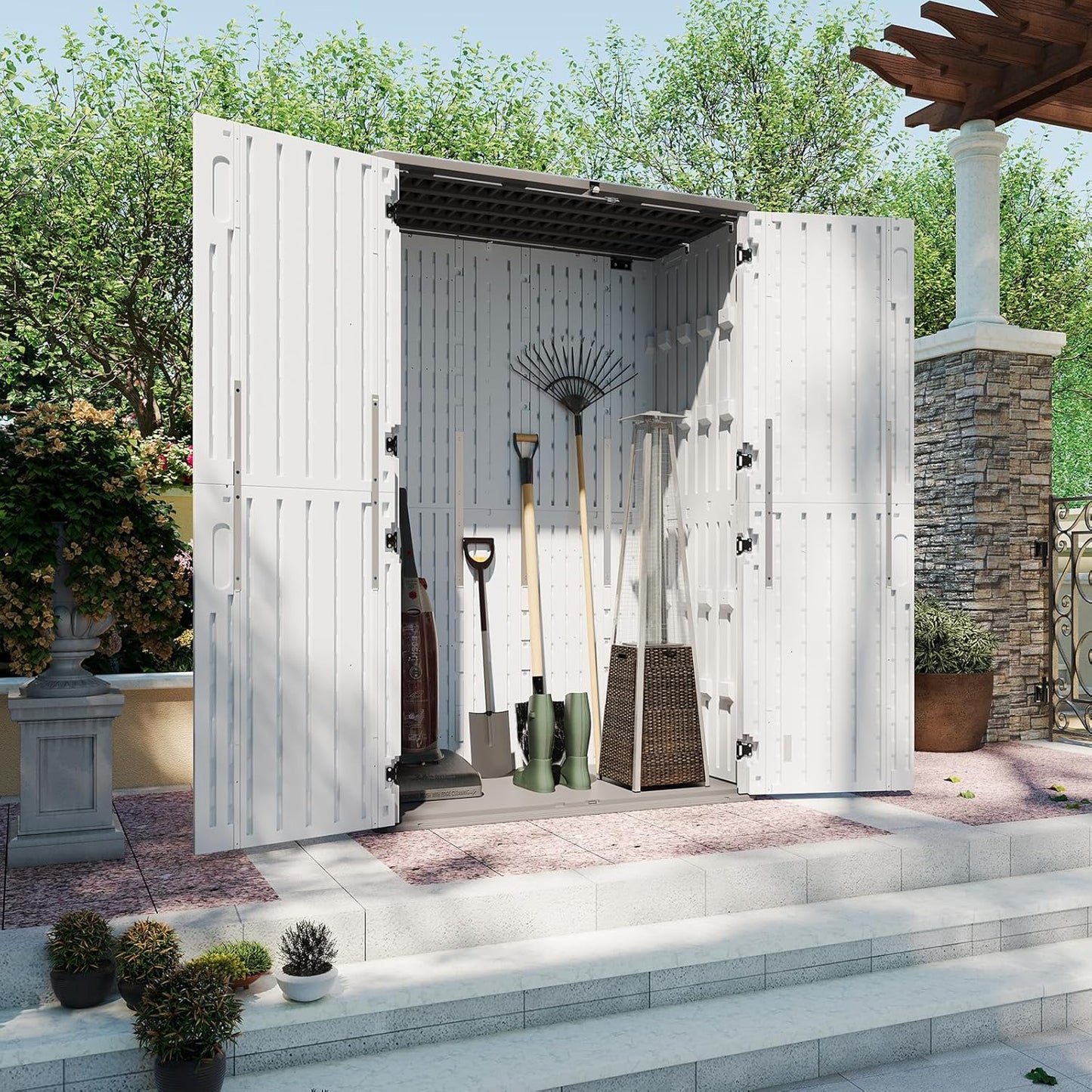 Aoxun 64 Cu.Ft Outdoor Storage Shed: Versatile and Durable