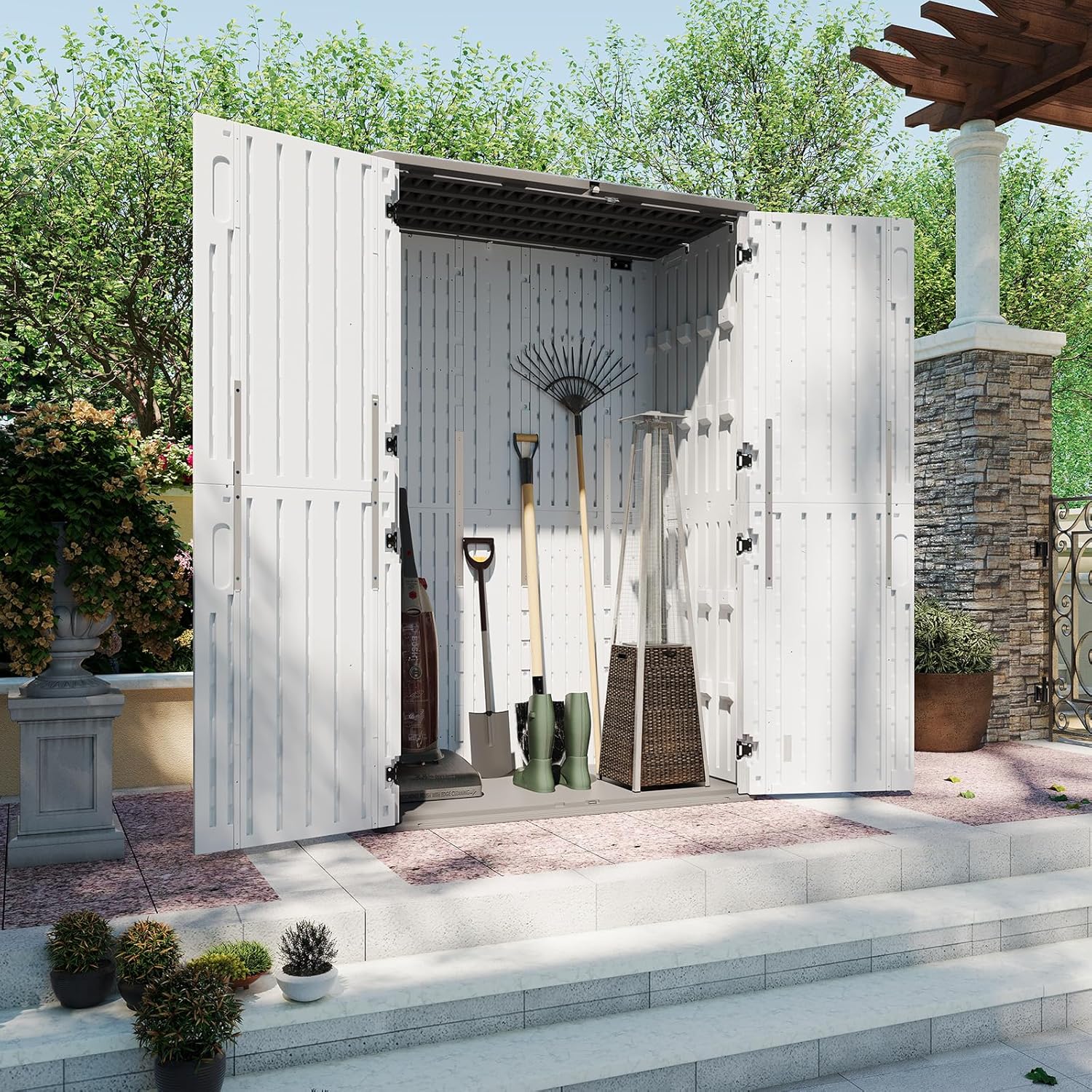 Aoxun 64 Cu.Ft Outdoor Storage Shed: Versatile and Durable
