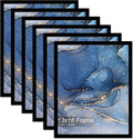 13x16 Picture Frame Set of 6 Black - Lightweight Wall Frames