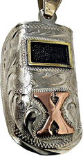 Handcrafted Sugar Scoop Welding Hood Pendant - Custom Copper