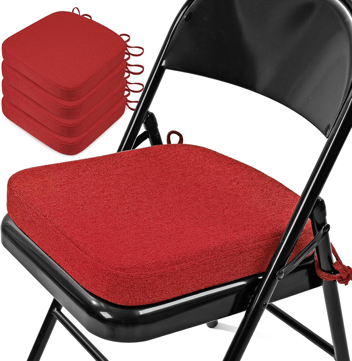 Thickened 2in Memory Foam Folding Chair Cushions for Comfort