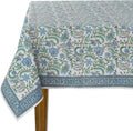 Ridhi Dark Columbia Blue 60x60 Inches Cotton Tablecloth for Events