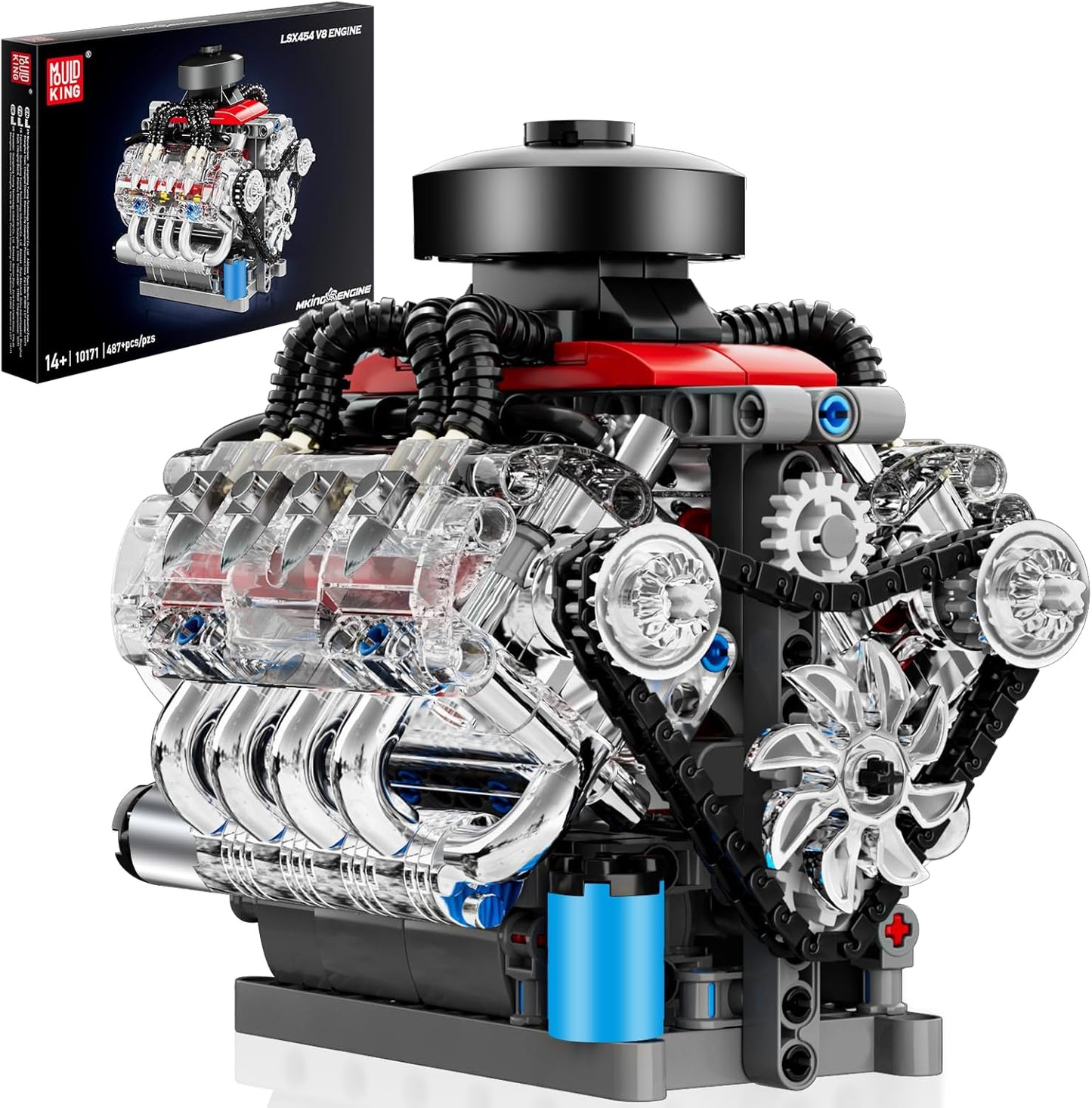 Mould King Mini V8 Engine Kit for Teens and Adults - STEM Fun