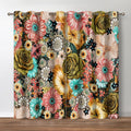 Boho Floral Blackout Curtains 52x84 in - Colorful Room Darkening