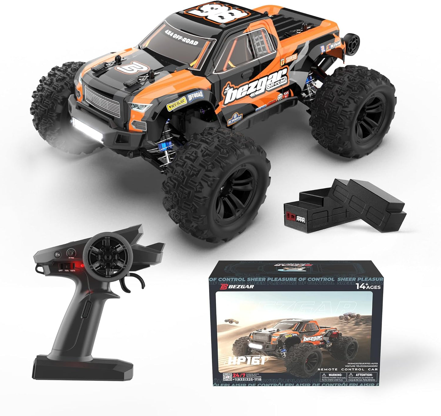 BEZGAR 1:16 RC Trucks - High Speed, Waterproof & All-Terrain!