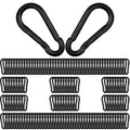 200Pcs 2.36 in Heavy Duty Snap Hook Carabiners - Small Black Quick