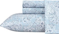 Queen Size Prairie Paisley Blue Sheet Set - Ultra-Soft