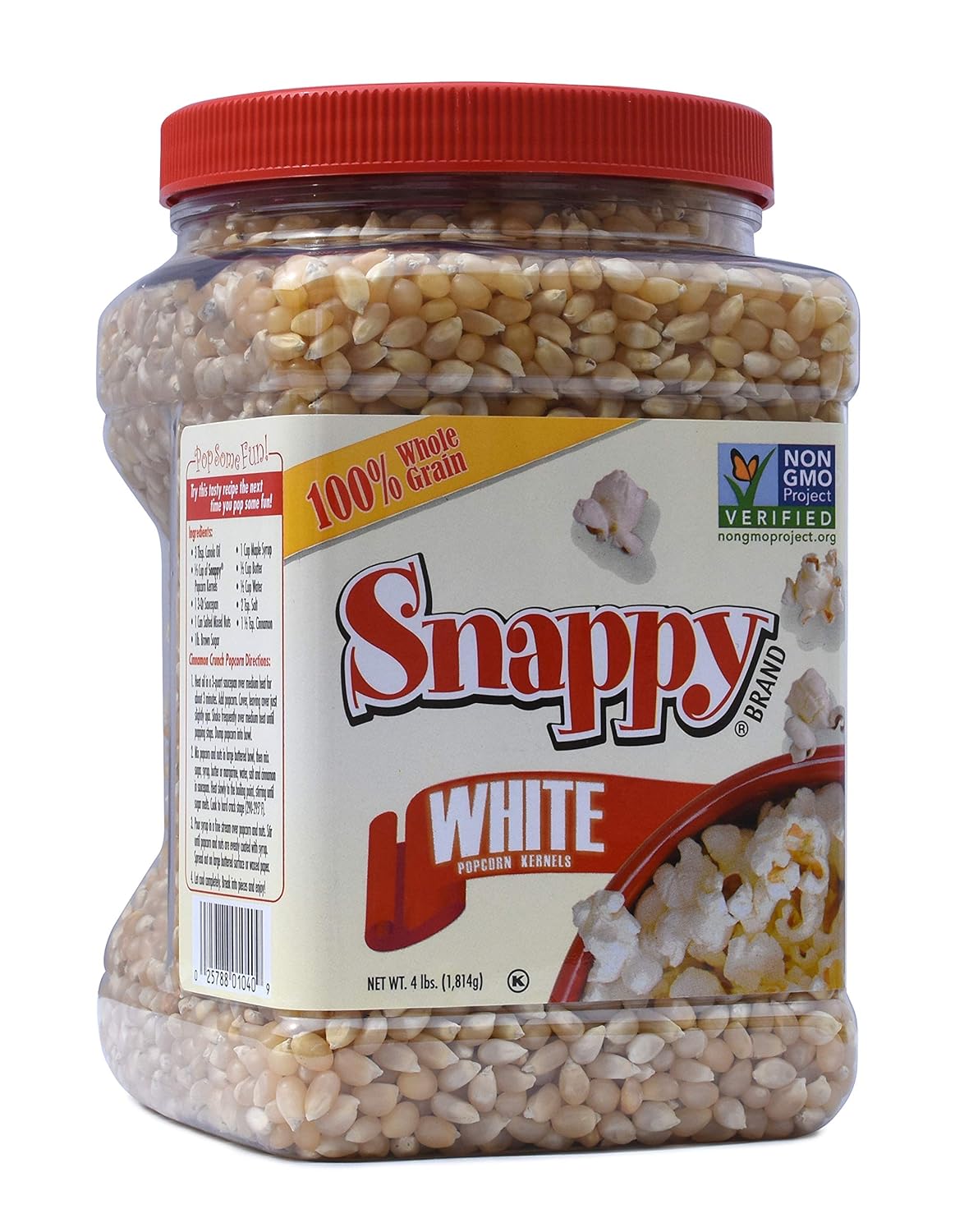 4lb Snappy White Popcorn: Pops faster for movie nights