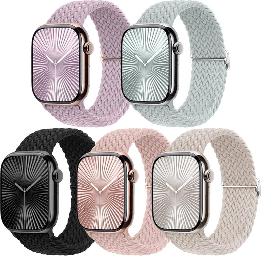 Sport Elastic Braided Apple Watch Band for All Sizes, Succulent