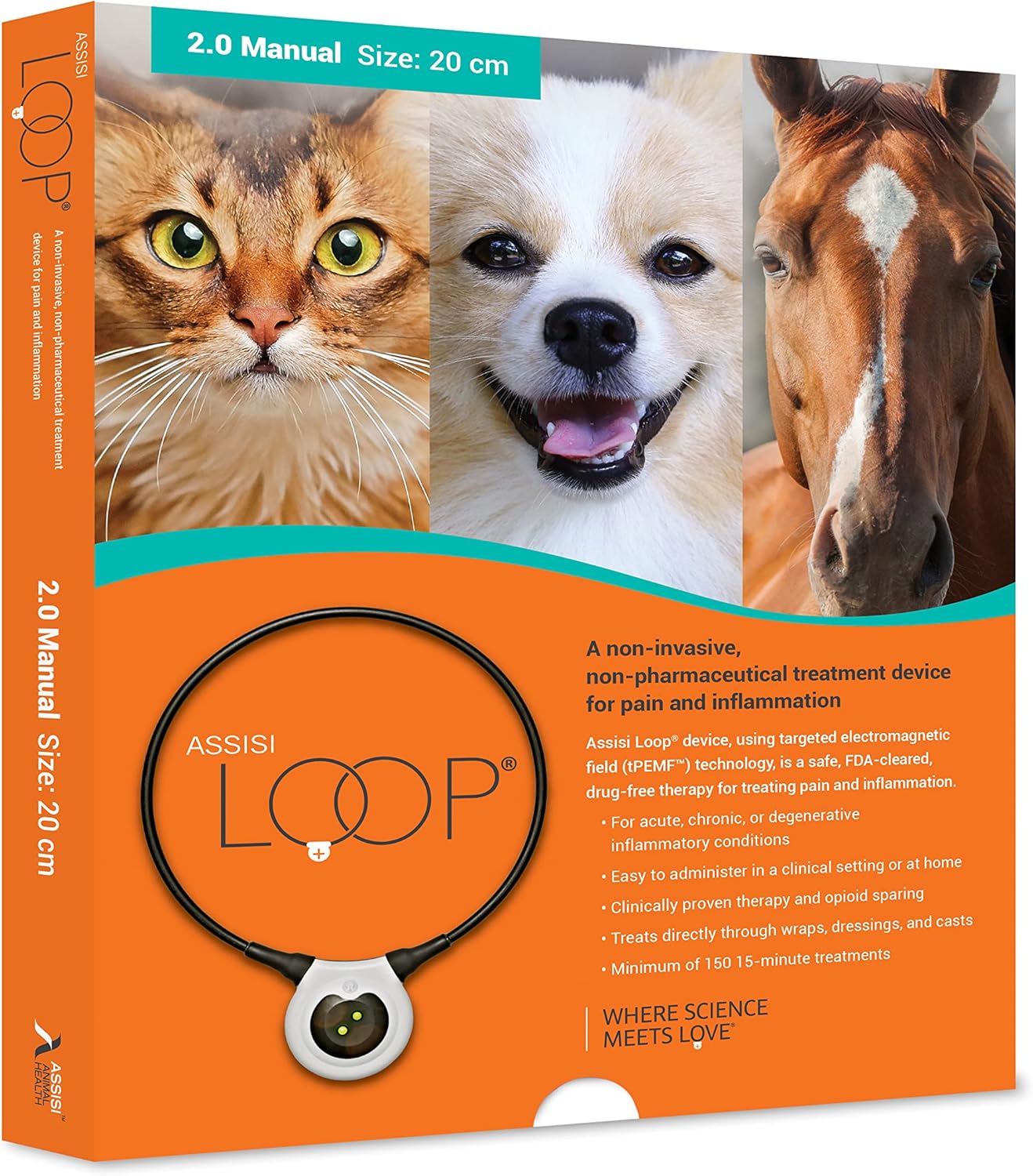 Assisi Loop 2.0 Manual tPEMF Device for Pain Relief in Pets