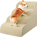Dog Stairs for Small Dogs - High Density Foam Extra Wide Steps