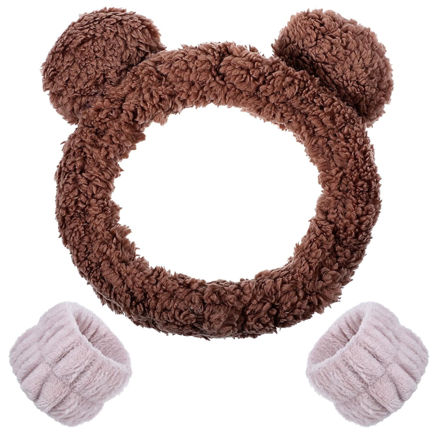 Fuzzy Spa Bear Headband Set for Luxe Skincare - GEEHUA
