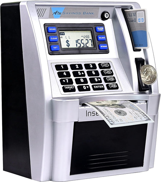 2024 Upgraded ATM Piggy Bank for Real Money Savings Fun