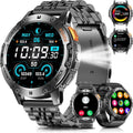 Military Smart Watches for Men with Bluetooth Call - Rugged AMOLED