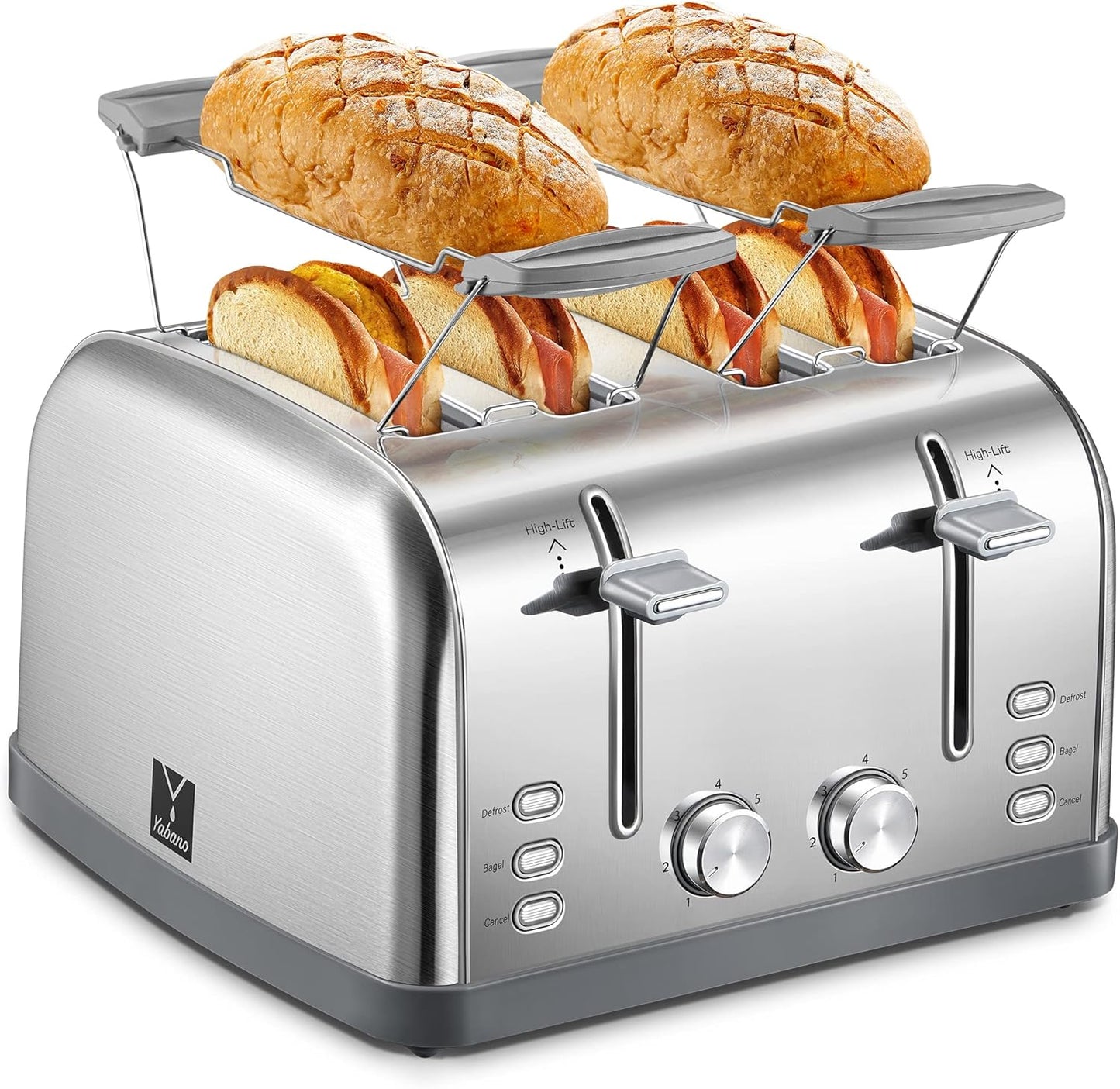 Toaster 4 Slice with Extra Wide Slots and High Lift Lever