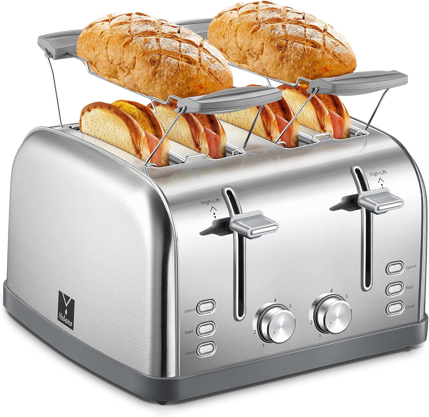 Toaster 4 Slice with Extra Wide Slots and High Lift Lever