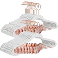 Velvet Pants Hangers 24-Pack - Slim Rose Gold Clips