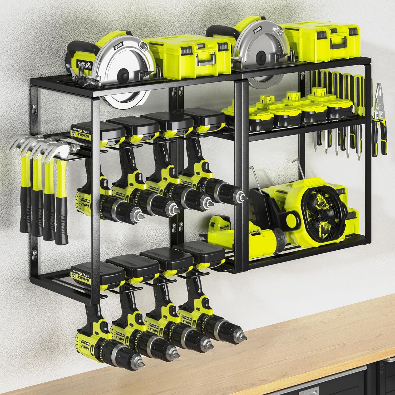 KAFAHOM Power Tool Organizer for Heavy Duty Tool Storage