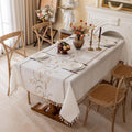 Joyfol Day Rustic Rectangle Table Cloth 55in x 120in - Waterproof