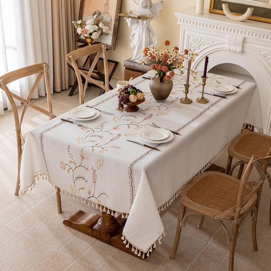 Joyfol Day Rustic Rectangle Table Cloth for Elegant Dining