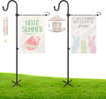Garden Flag Stand 2 Pack - Heavy Duty 45 in Shepherd Hook