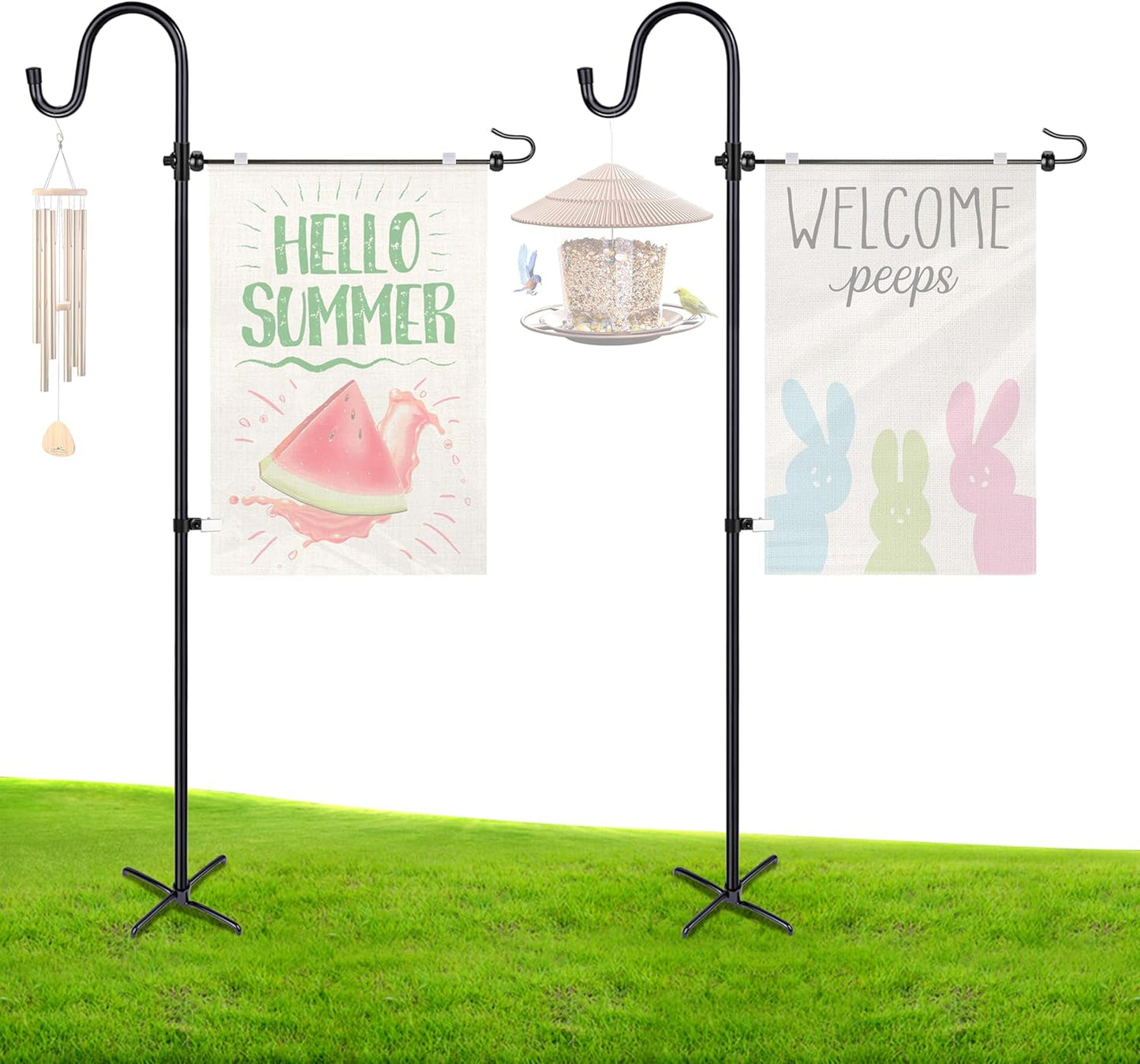 Ottsuls Garden Flag Stand: Heavy Duty 45 INCH Pole Holder