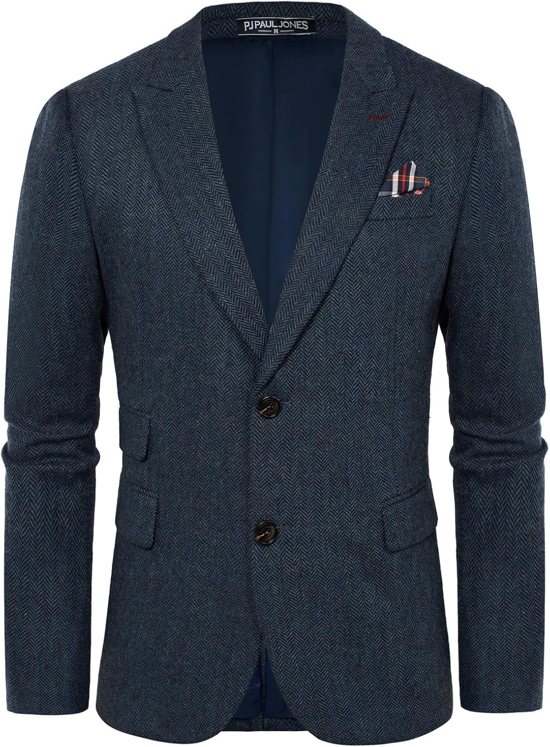 Men's Tweed Blazer Wool Herringbone Sport Coat Vintage Style
