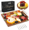 Charcuterie Boards Set Large Walnut Cheese Board Set - Entertain